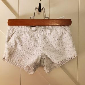 White lace shorts